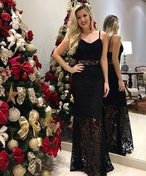 vestido guipir longo